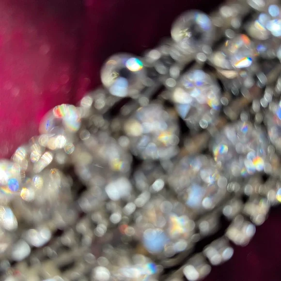 bracelet NWT ABS Allen Schwartz bling sparkle rhinestones multi chains - Picture 6 of 16